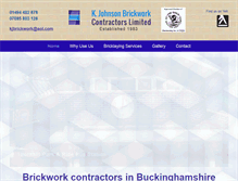 Tablet Screenshot of kjbrickwork.com